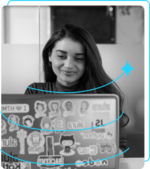 Imagem da Joana Santos programando